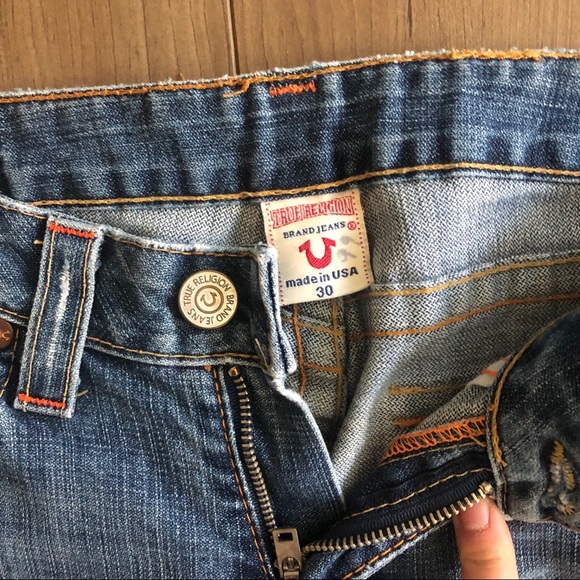 True Religion Ripped Flare Jeans - Picture 3 of 7